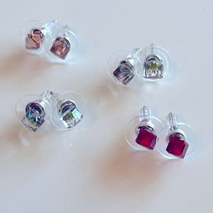 🌞5/$10 NEW! SQUARE STUD EARRING BUNDLE OF 4!